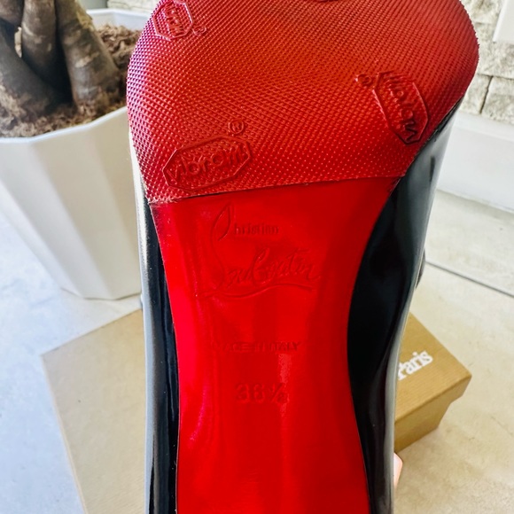 Christian Louboutin Simple Pump 100 Patent Calf Black size 36.5  US size 6 - Picture 14 of 16